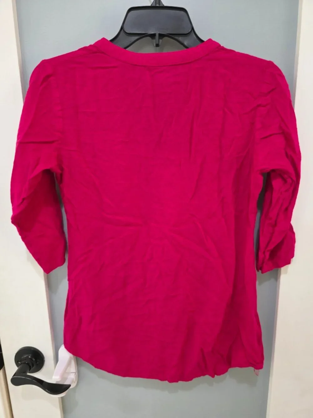 Soch Hot Pink‎ Blouse – Women’s Small 3/4 Sleeve Popover Top - Picture 8 of 8